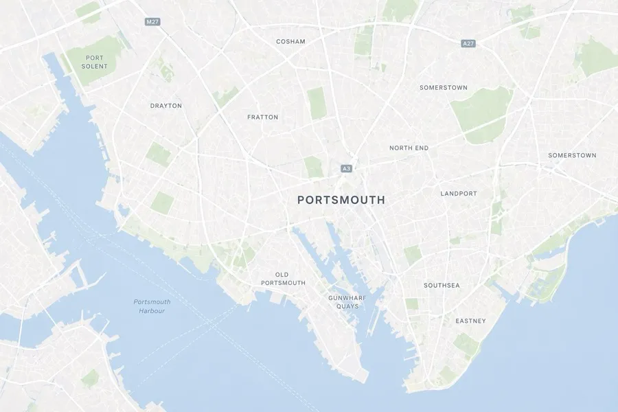 Map showing cleaner areas covered